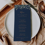 Herfst Garden Wildflower Minimalistisch Diner Menu<br><div class="desc">Deze herfst tuin wildflower minimalistische dinerkaart is ideaal voor een rustieke bruiloft. Het ontwerp is voorzien van roze,  blush,  roos en paarse handgeschilderde wilde bloemen met vlinders. Dit menu kan worden gebruikt voor een huwelijksreceptie,  repetitiediner,  vrijgezellenfeest of een evenement.</div>