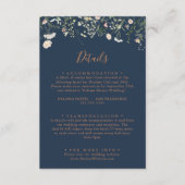 Herfst Garden Wildflower Minimalistische bruiloft  Informatiekaartje (Voorkant)