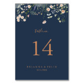 Herfst Garden Wildflower Minimalistische bruiloft Kaart (Achterkant)