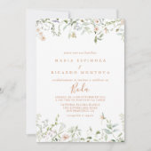 Herfst Garden Wildflower Spaans Huwelijk Kaart (Voorkant)