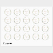 Herfst Garden Wildflower Wedding Envelop Afdichtin Ronde Sticker (Vel)