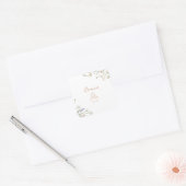Herfst Garden Wildflower Wedding Envelop Afdichtin Vierkante Sticker (Envelop)