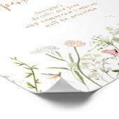 Herfst Garden Wildflower Wedding Open Bar Sign Poster (Hoek)