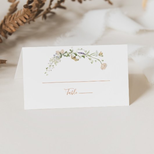 Herfst Garden Wildflower Wedding Place Card Plaatskaartje