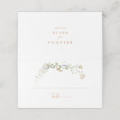 Herfst Garden Wildflower Wedding Place Card Plaatskaartje (Buitenkant ongevouwen)