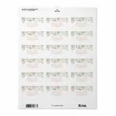 Herfst Garden Wildflower Wedding RSVP Adreslabel Etiket (Full Sheet)