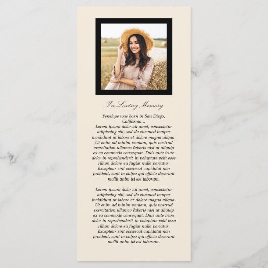 Herfst Garland - Programma voor de viering van het Programmakaart (Achterkant)