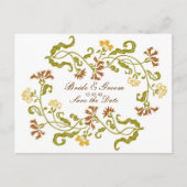 Herfst Garland Save the Date Briefkaart (Voorkant)