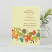 Herfst Garland Uitnodiging (Staand voorkant)