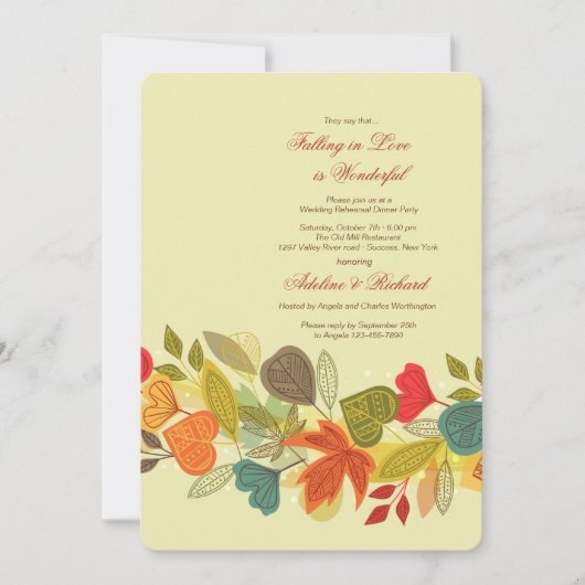 Herfst Garland Uitnodiging (Voorkant)