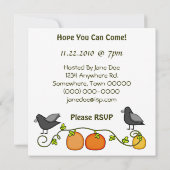 Herfst Gathering Autumn Party Invitation Pumpkins Kaart (Achterkant)