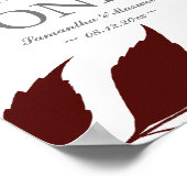 Herfst gebladerte Bourgondië verlaat tafelnummer Poster (Hoek)