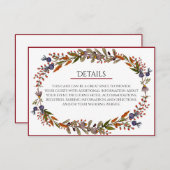 Herfst gebladerte bruiloft details Kaart (Voorkant / Achterkant)