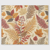 Herfst gebladerte en bessen - warme aardse tonen cadeaupapier (Vlak)