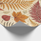 Herfst gebladerte en bessen - warme aardse tonen cadeaupapier (Hoek)
