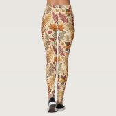 Herfst gebladerte en bessen - warme aardse tonen leggings (Achterkant)