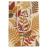 Herfst gebladerte en bessen - warme aardse tonen medium cadeauzakje (Achterkant)