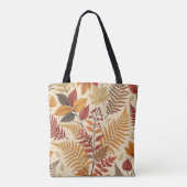 Herfst gebladerte en bessen - warme aardse tonen tote bag (Achterkant)