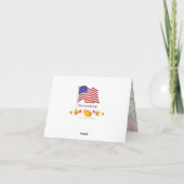 Herfst gebladerte en US Flag Brother Thanksgiving Feestdagen Kaart (Achterkant)