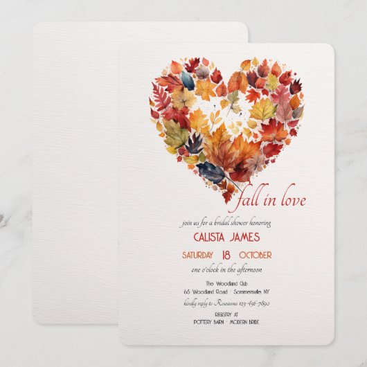 Herfst gebladerte hart kaart (Voorkant / Achterkant)