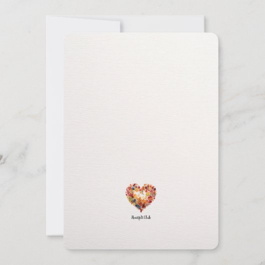 Herfst gebladerte hart kaart (Achterkant)