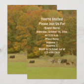 Herfst gebladerte Koeien in weiland Natuur Kaart (Voorkant / Achterkant)