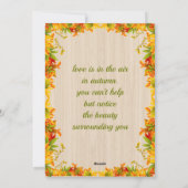 Herfst gebladerte Modern Flat Holiday Kaart (Achterkant)