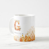 Herfst gebladerte monogram letter G Koffiemok (Voorkant links)