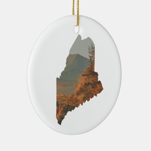 Herfst gebladerte op Katahdin in Maine Keramisch Ornament (Rechts)