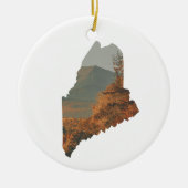 Herfst gebladerte op Katahdin in Maine Keramisch Ornament (Voorkant)