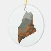 Herfst gebladerte op Katahdin in Maine Keramisch Ornament (Links)
