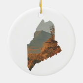 Herfst gebladerte op Katahdin in Maine Keramisch Ornament (Achterkant)