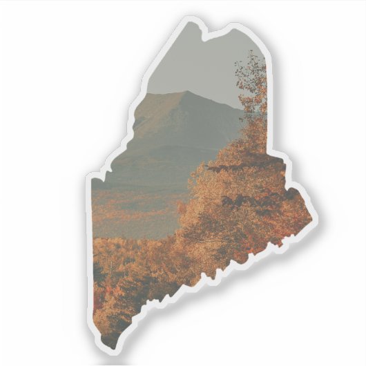 Herfst gebladerte op Katahdin in Maine Sticker (Voorkant)