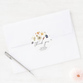 Herfst gebladerte pompoen baby shower dank u ronde sticker (Envelop)