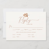 Herfst gebladerte terracotta herfst bruiloft QR RS (Voorkant)