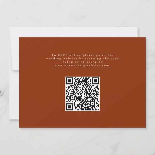 Herfst gebladerte terracotta herfst bruiloft QR RS (Achterkant)