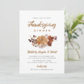 herfst gebladerte Thanksgiving diner Kaart (Staand voorkant)