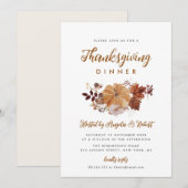 herfst gebladerte Thanksgiving diner Kaart (Voorkant / Achterkant)