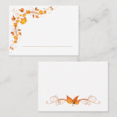 Herfst gebladerte trouwplaats kaart 2 plaatskaartje (Voorkant / Achterkant)