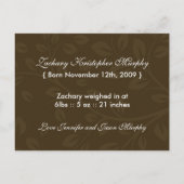  Herfst Geboorteaankondiging Sjabloon (Achterkant)