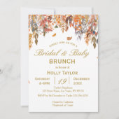 Herfst gecombineerd Baby shower en Vrijgezellenfee Kaart (Voorkant)