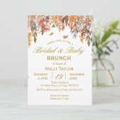 Herfst gecombineerd Baby shower en Vrijgezellenfee Kaart (Staand voorkant)