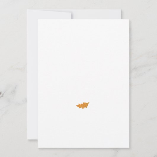 Herfst gecombineerd Baby shower en Vrijgezellenfee Kaart (Achterkant)