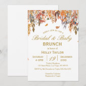 Herfst gecombineerd Baby shower en Vrijgezellenfee Kaart (Voorkant / Achterkant)