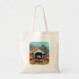 Herfst gedekte Bridge Canvas tas