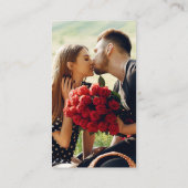 Herfst Gedroogde Bloemen Foto bruiloft Details QR  Informatiekaartje (Achterkant)