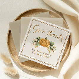 Herfst Geef Bedankt Rustieke Thanksgiving Pompoen Servet