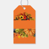 Herfst geeft bloemen en florage Happy Thanksgiving Cadeaulabel (Achterkant)