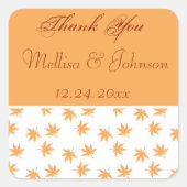 Herfst geel bladeren sticker (Voorkant)