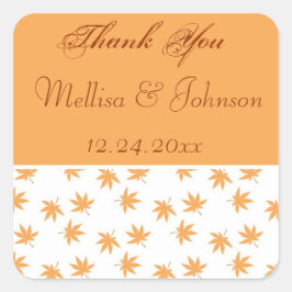 Herfst geel bladeren sticker